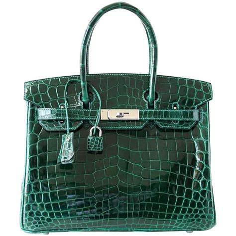 gray hermes birkin|Hermes green crocodile bag.